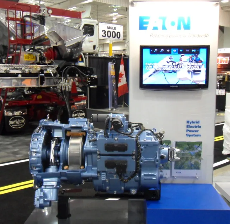 Eaton Fuller transmission with hybrid drive on display